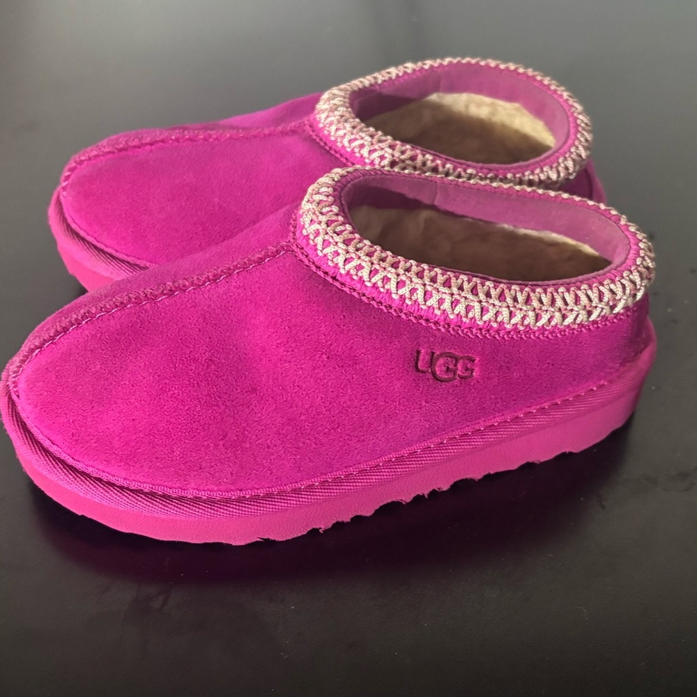 UGG Fuchsia Suede Slippers